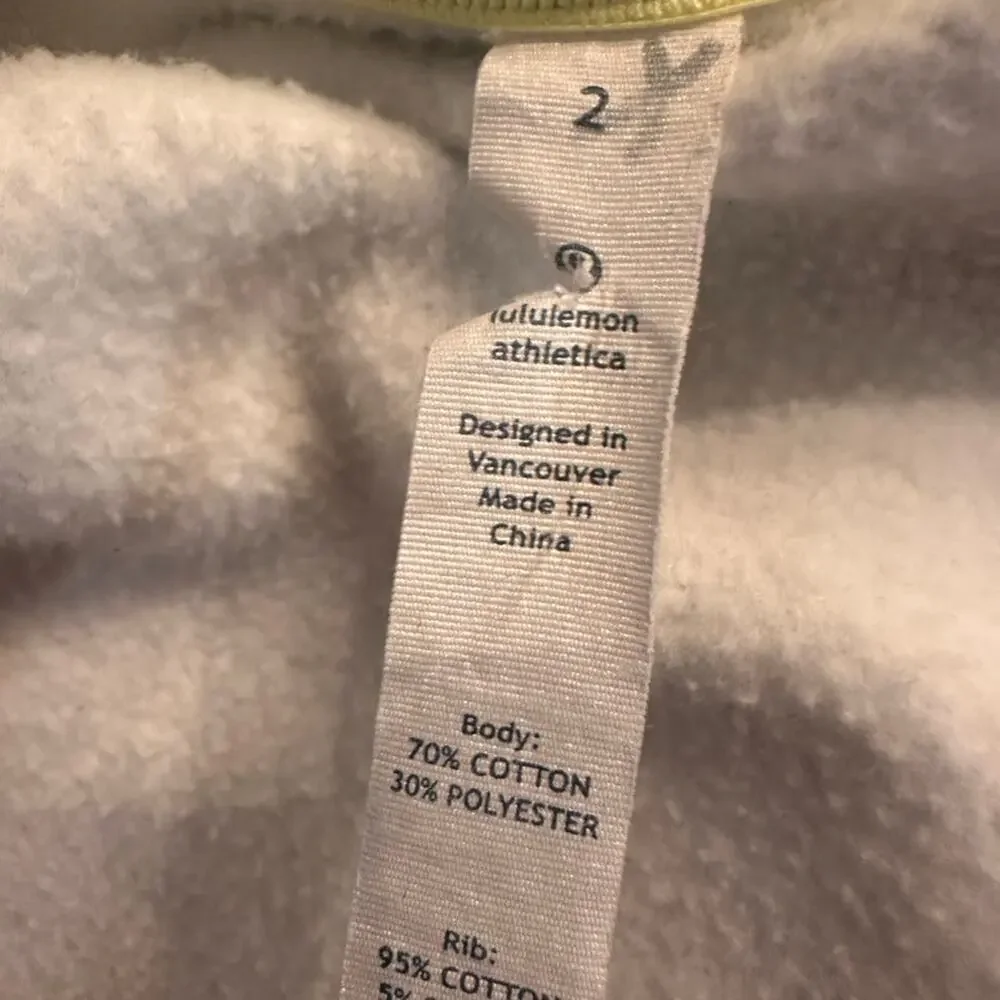 Lululemon Hoodie Wee Are From Space Printed Polar Cream Clarity Yellow Size 2